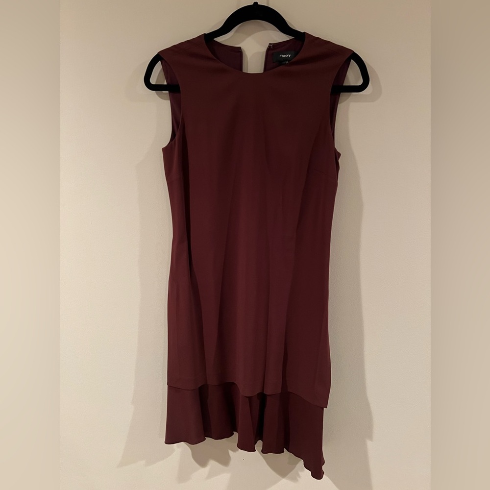 Elegant Burgundy Sleeveless Dress